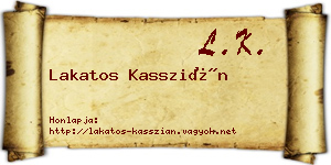 Lakatos Kasszián névjegykártya